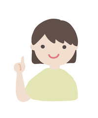 Hand-drawn Girl Gesture Illustration Set / 手書きの女の子のジェスチャーイラストセット2-4