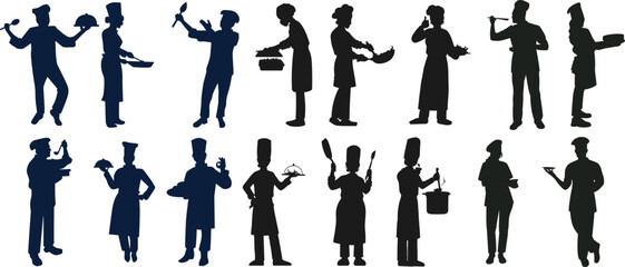 vector silhouettes of people