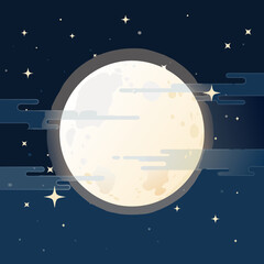 Naklejka premium A stylized illustration of a dark blue planet with glowing white continents a grey ring and layered clouds.