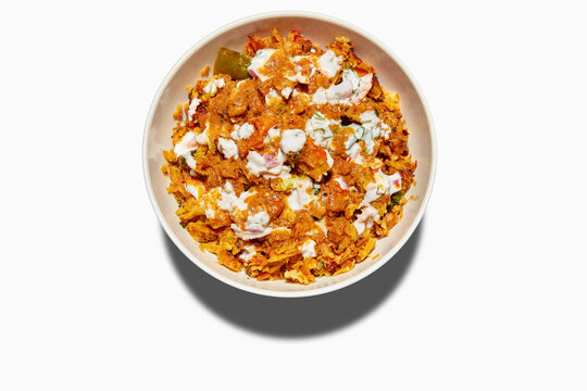 Indian-Food-on-white-bowl-silohouette-background