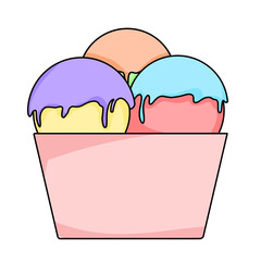 illustration of a cup of ice cream