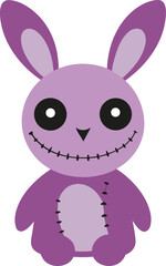 horror teddy smiling vector icon isolated on transparent background