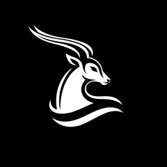 Elegant Horn Blackbuck Logo Bundle