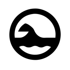 Circular wave and horizon silhouette