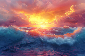 sunset in the clouds