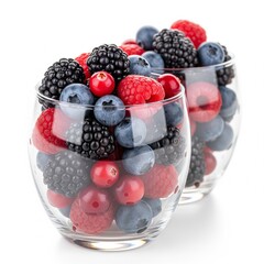 berries in a glass