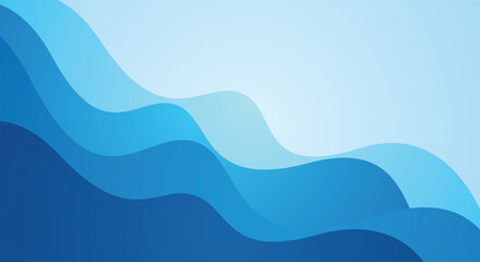 Blue gradient wavy abstract background
