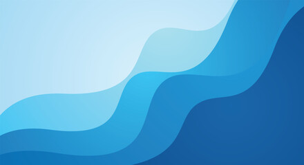 Blue abstract wavy gradient background