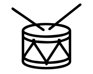 Simple drum and drumsticks silhouette