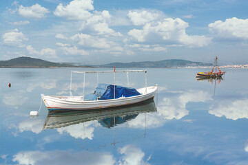 Ayvalik Town coastline view in Turkey