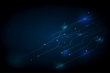 Obraz premium Digital circuit board pathways technology data
