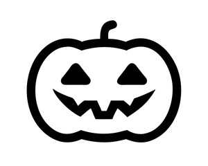 Happy jack o lantern halloween pumpkin silhouette