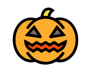 Spooky jack o lantern halloween silhouette