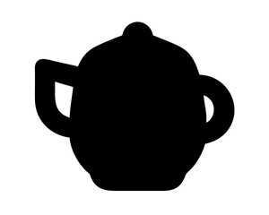 Classic teapot silhouette with two handles
