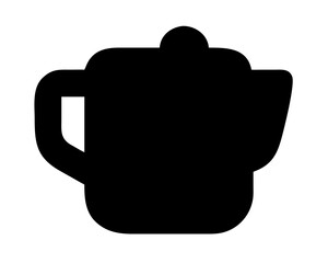 Classic coffee pot silhouette with handle and lid