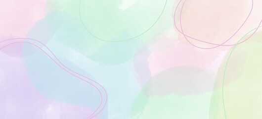 Pastel abstract background soft watercolor texture with fluid shapes, minimal line art, light colors, gentle gradient, spring vibes, baby colors, blurred Edges, artistique overlay