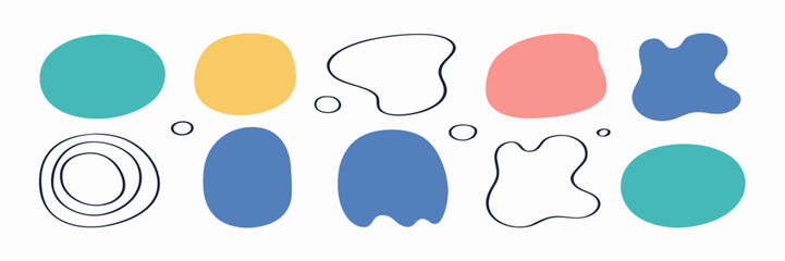 Abstract Shapes Background: Pastel Colors & Organic Forms