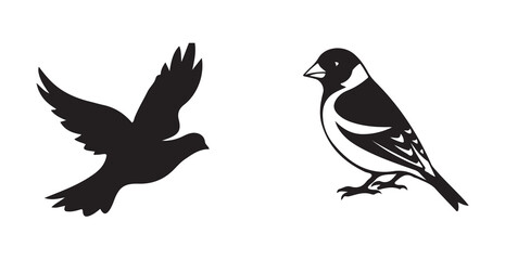  bird icon silhouette, Vector elements for design, simple bird icon, vector illustration eps 10.