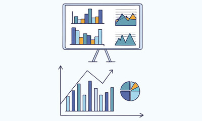 Flat Design Business & Startup Scenes vector