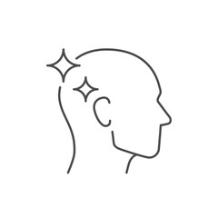 Clear mind line outline icon