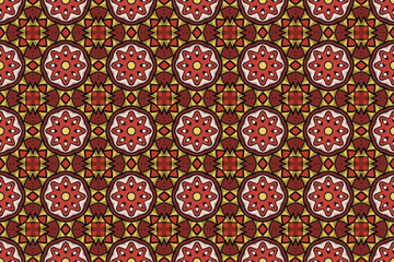 Seamless Fabric Interior Graphic Wallpaper Cloth Digital Background Fashion Design Tile Textile Geometric Texture Art Template Luxury Perspective Visual Shape Decoration Endless Symmetric Pattern.