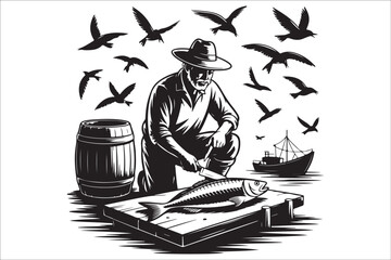 A Fisherman's Silhouette