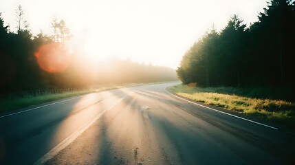 Fototapeta premium road in the fog