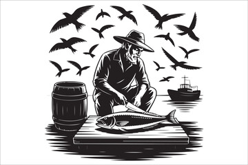 A Fisherman's Silhouette