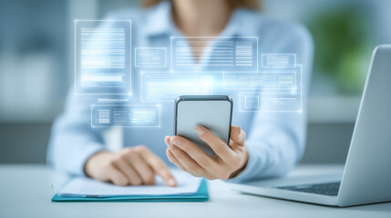 Artistic shot of a person with device