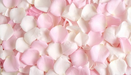 Dreamy pink and white petals in soft light, a romantic floral display delicate