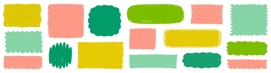 Pastel Color Swatches: Abstract Shapes & Textures