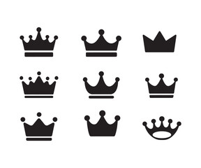 Elegant crown collection for royal branding projects and logo design inspiration, perfect for luxury products and businesses seeking a regal touch