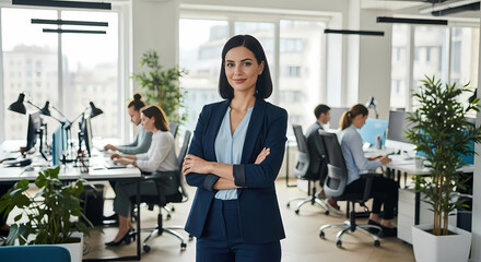 Professional business woman leader, company worker or sales, hr manager working in modern office