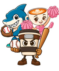 Italian Brainrot Meme Character Ballerina Cappuccina Cappuccino Assassino Tralalero Tralala Baseball Team