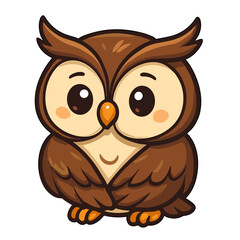 Owl Cartoon Cute Owl Mascot Illustrations