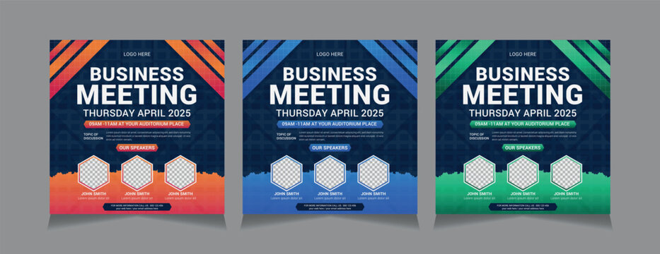 Business Social Media Post Templates, Digital marketing banner template, vector illustration eps 10	