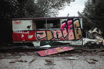 abandoned amusement park