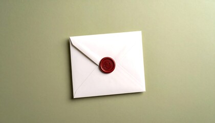 White Envelope Shaped Cookie With Red Seal
