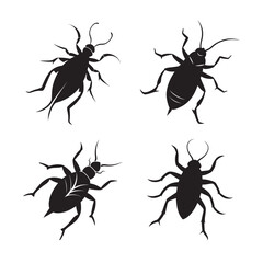 silhouette louse set .on the white background