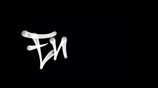 Graffiti tag animation 4K chill enjoy relaxi n white on black background. Bold urban street art style with dynamic handstyle and spray paint motion effect.	