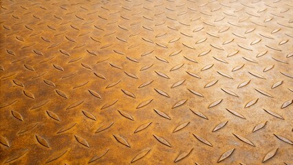 Rusty metal diamond plate texture background, perfect for adding an industrial or vintage touch to your designs and creative projects