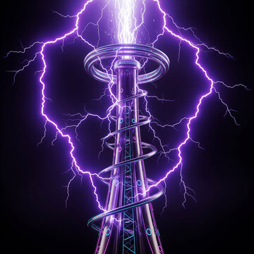 lightning rod receiving electricity