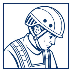man with helmet