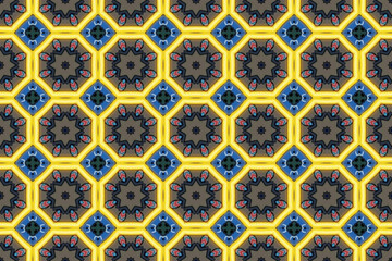 Seamless Perspective Cloth Tile Texture Wallpaper Visual Art Textile Design Interior Digital Background Shape Graphic Luxury Fabric Endless Symmetric Fashion Decoration Geometric Template Pattern.