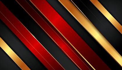 Obraz premium Abstract diagonal stripes of gold, red, and black