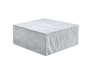 Concrete layered podium with industrial finish, isolated PNG