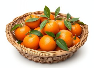 Vibrant Oranges in Wicker Basket