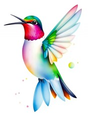 Colorful Hummingbird Illustration