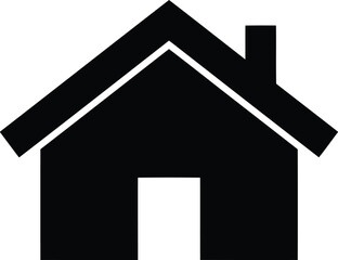 Simple black house icon