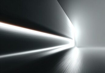 Dynamic Light Streaks in Modern Architectural Interior